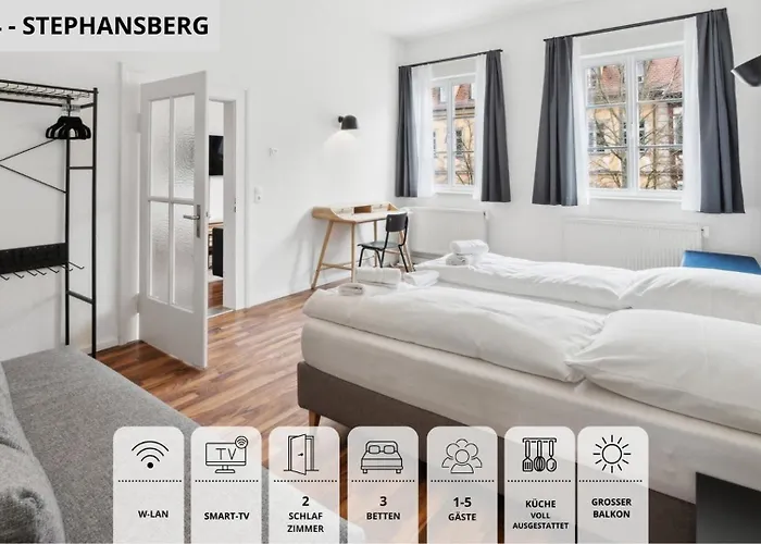 Neu Kapapart15 - 6 Schoene Fewos Mit Einbaukueche, Bad Und Balkon In Der Altstadt Auf Bambergs Insel